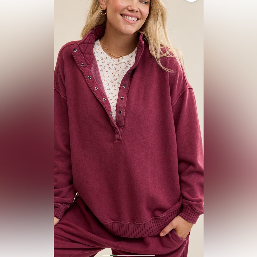 Aerie snap sweatshirt